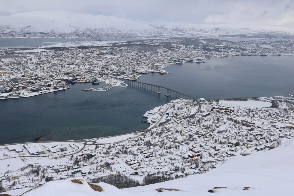 Tromsø, Norway from the Fjellheisen Cable Car Viewing Point