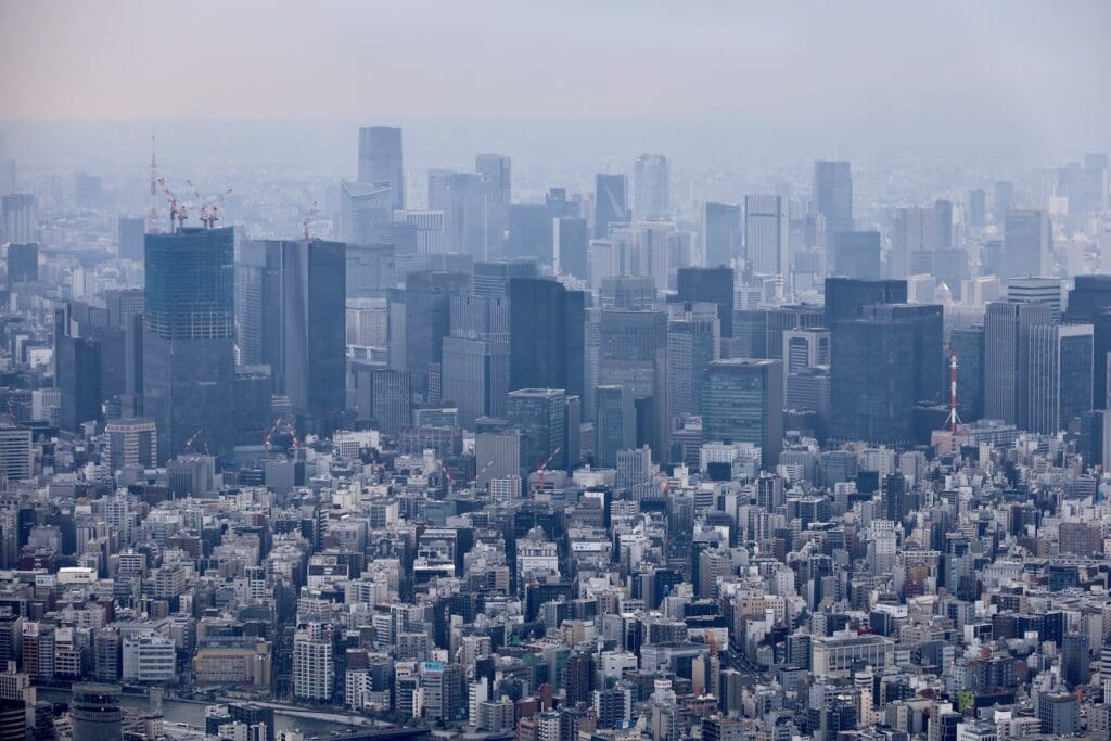 Looking Towards the Tokyo Tower from the Tokyo Skytree
