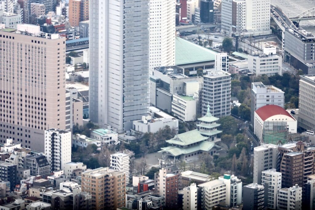 Zoomed in on the Imperial Palace - From the Tokyo Skytree Observation Deck