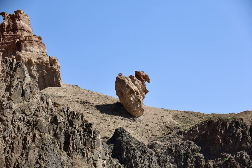 This Rock at Charyn Canyon Defied Gravity