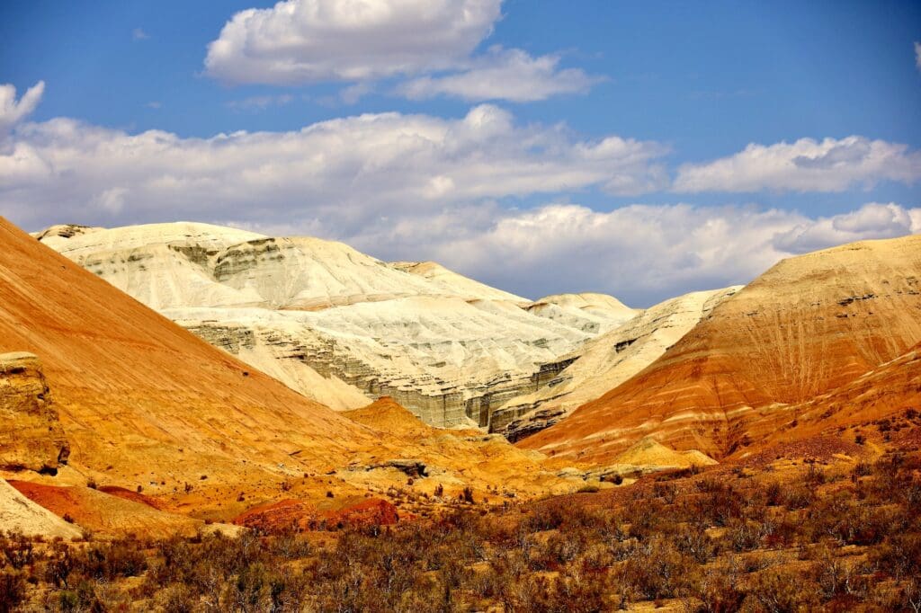 The Colorful Chalk Mountains of the Aktau Mountains