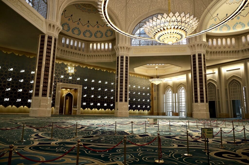The Main Prayer Hall at the Astana Grand Mosque