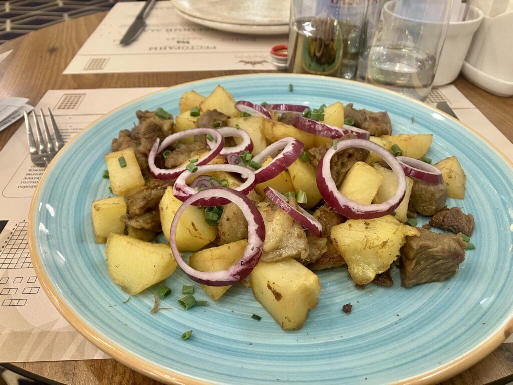 Kuurdak - Lamp, Potatoes, and Onions