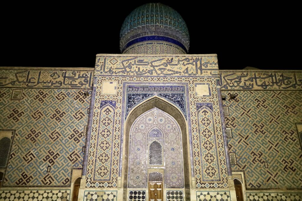 Mausoleum of Khoja Ahmed Yasawi at Night