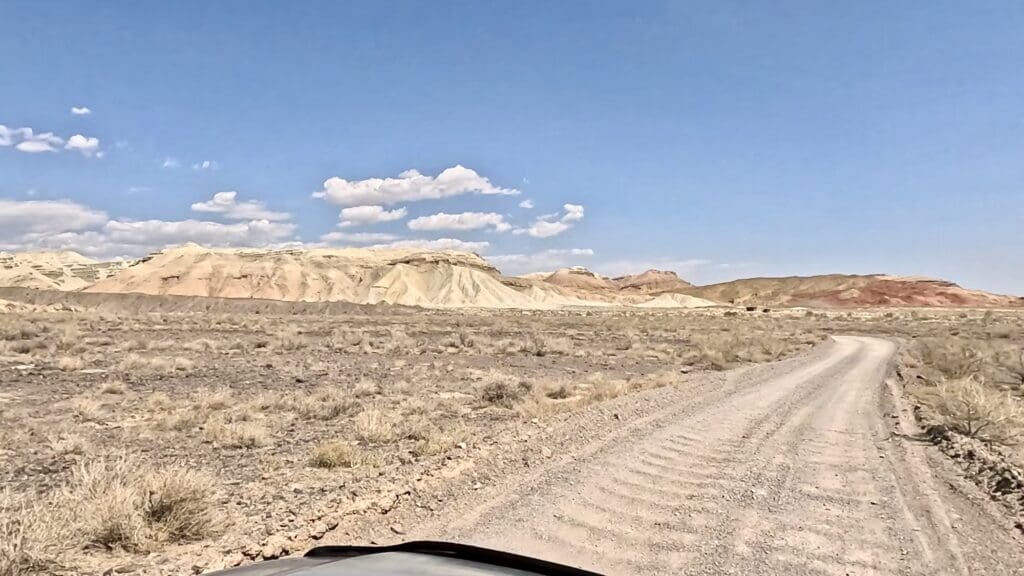 Approaching the Chalk Mountains (Part of the Aktau Mountains)