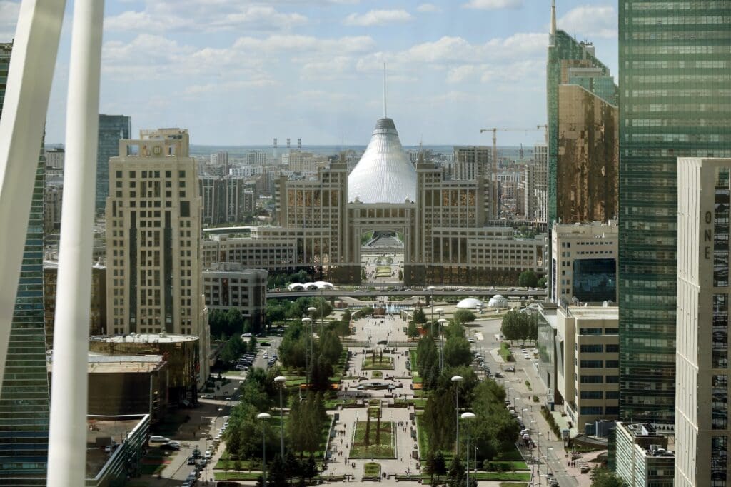 Nurzhol Boulevard​ from the Bayterek Tower