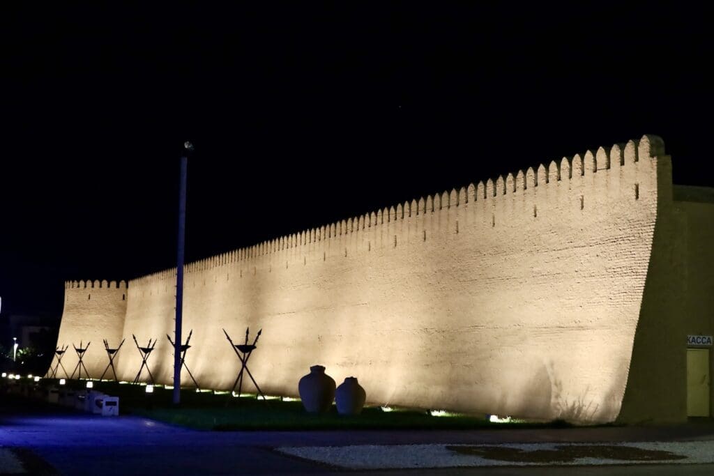 Turkistan Citadel (City Walls) at Night
