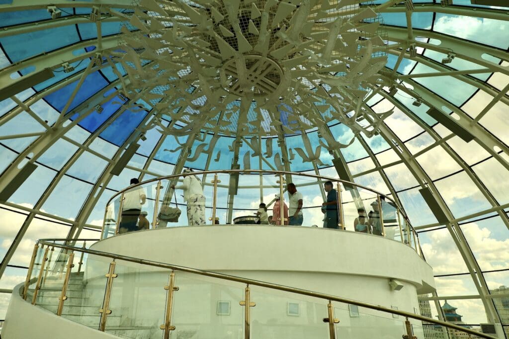 President's Hand Inprint at Bayterek Tower