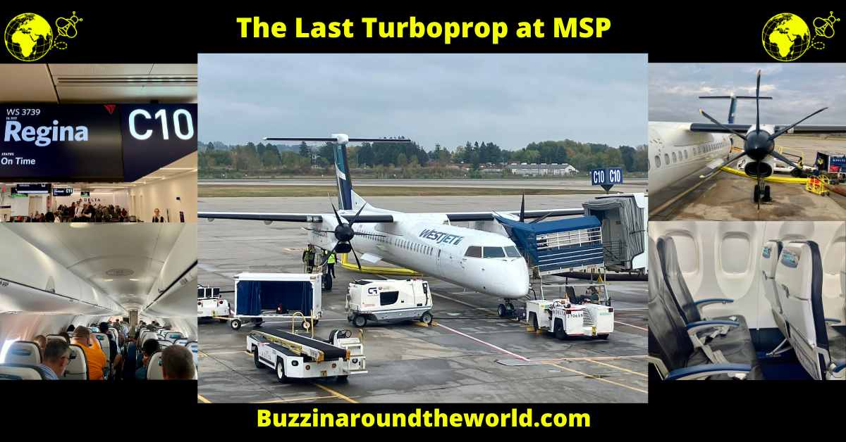 Flying MSP's Only Turboprop: WestJet Encore Q400 MSP–Regina