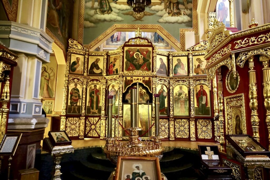 Inside the Ascension Russian Orthodox Cathedral