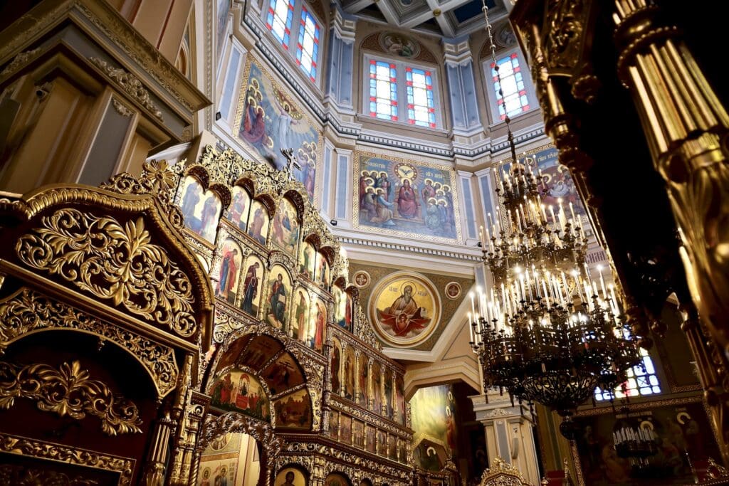 Inside the Ascension Russian Orthodox Cathedral