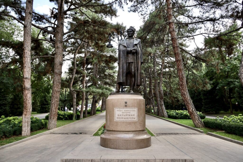 A Tree-Lined Park in Almaty