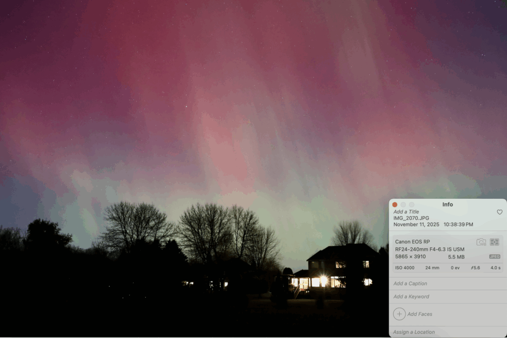 Northern Lights - Twin Cities Metro (With Photo Settings)