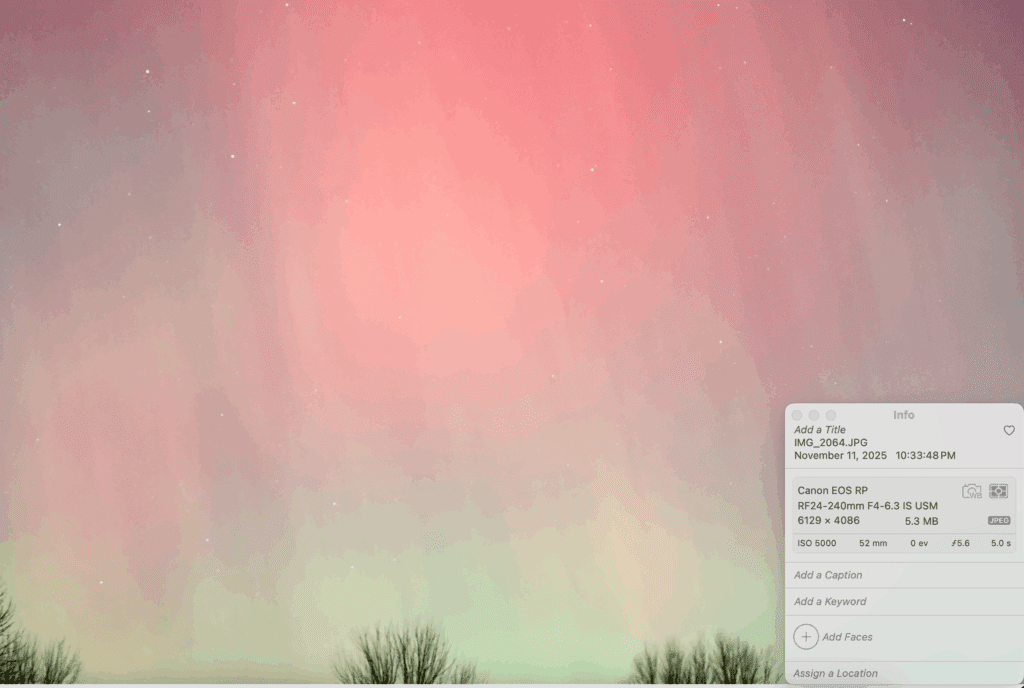 Northern Lights - Twin Cities Metro (With Photo Settings)