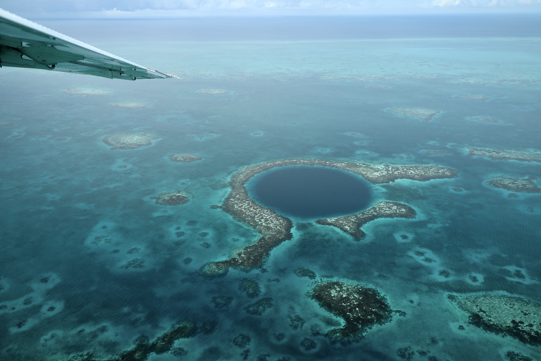 Aerial View of the Great Blue Hole