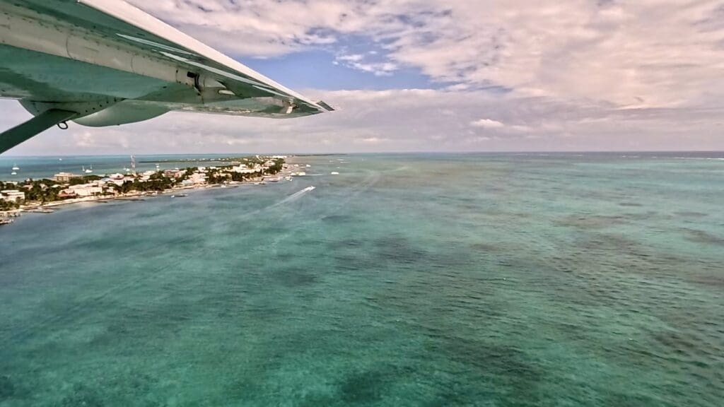 Approaching Caye Caulker Island