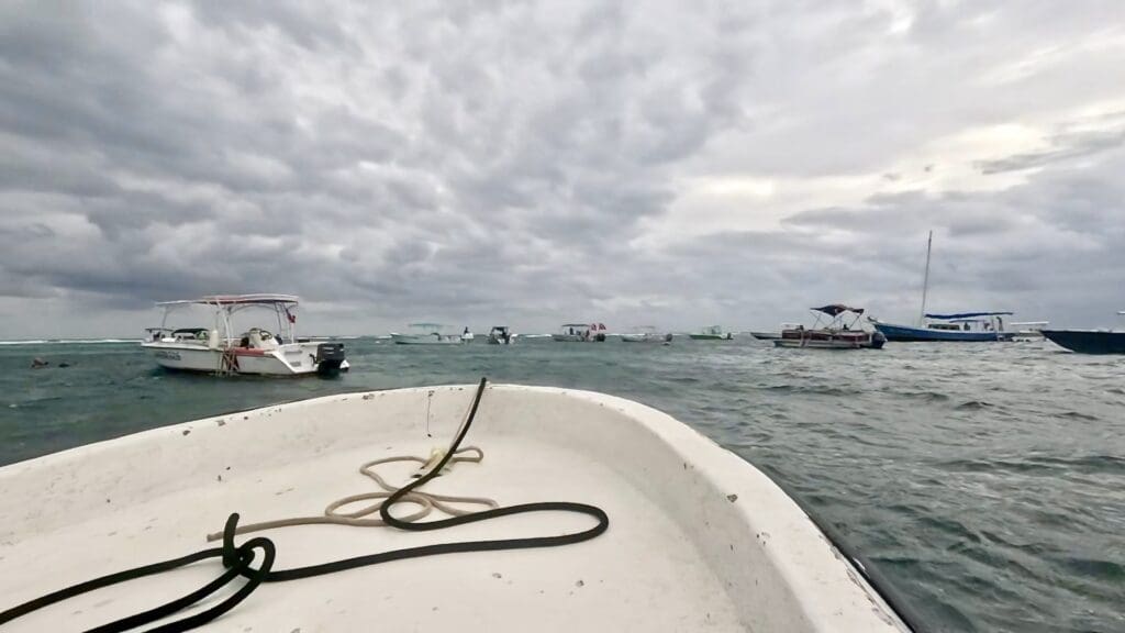 Boats Anchored at Hol Chan Marine Reserve