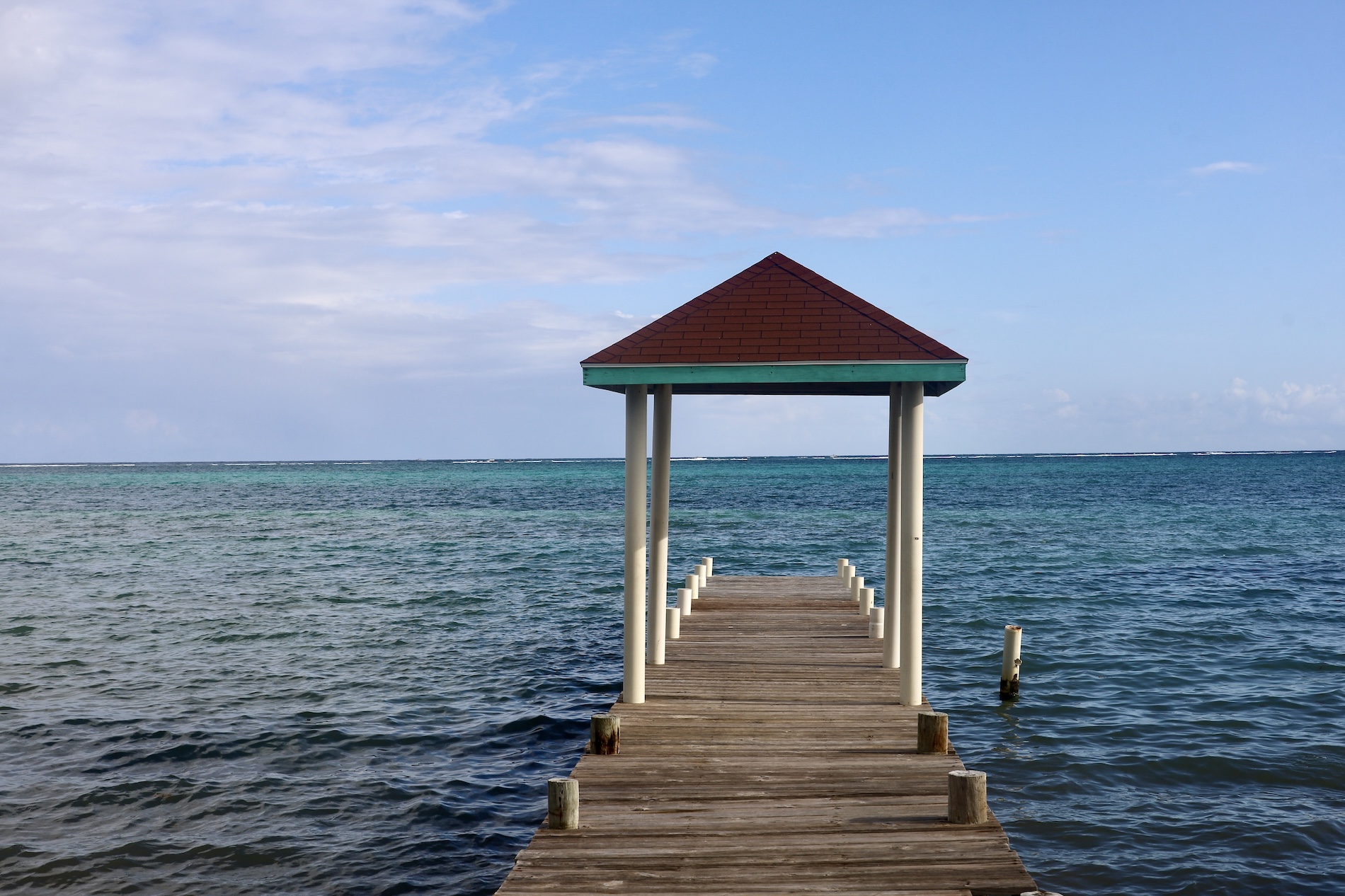 A Lonely Pier - Ambergris Caye, Belize