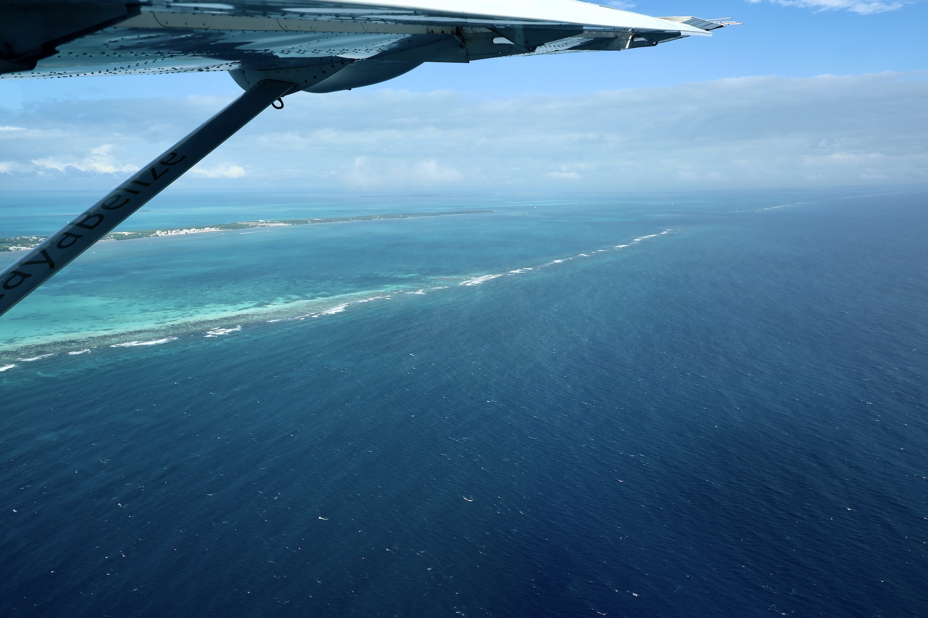 Approaching Hol Chan Marine Reserve
