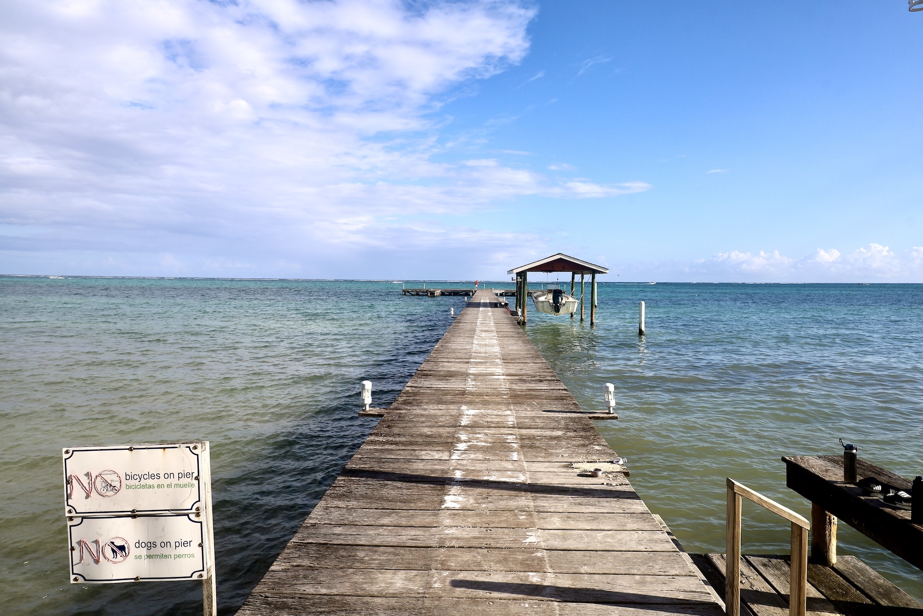 A Lonely Pier in San Pedro, Belize