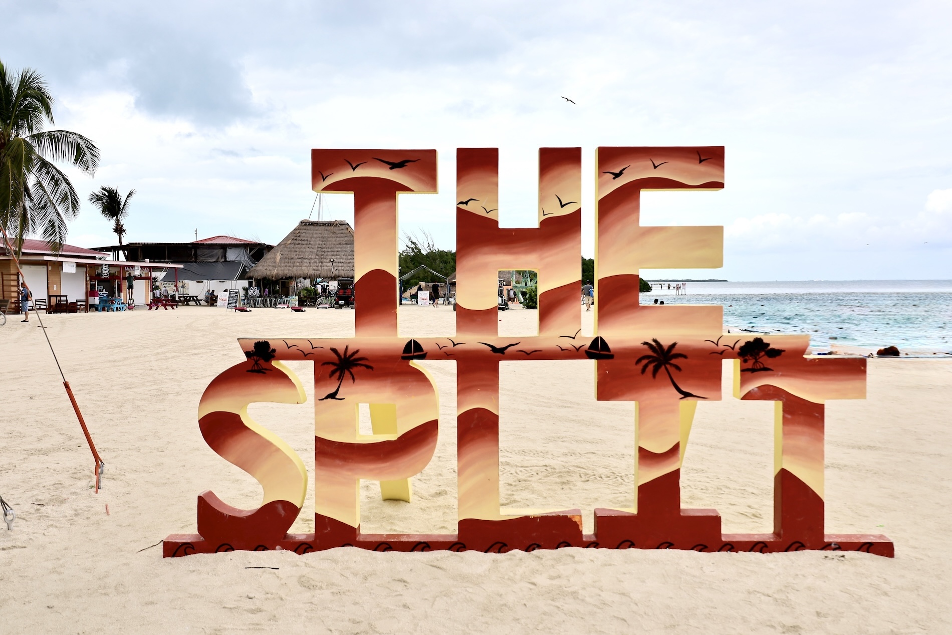 The Split Sign - Caye Caulker, Belize