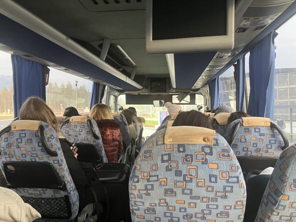 On Board the Arriva Bus from Lake Bled to Ljubljana