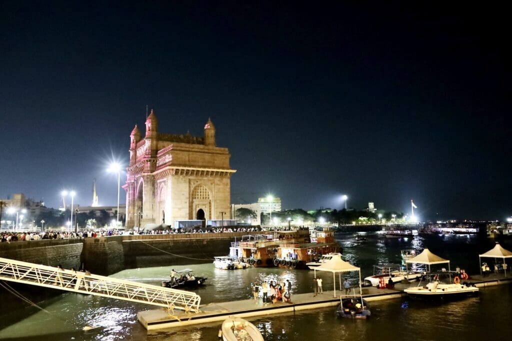 Crowds of People Near the Gateway of India