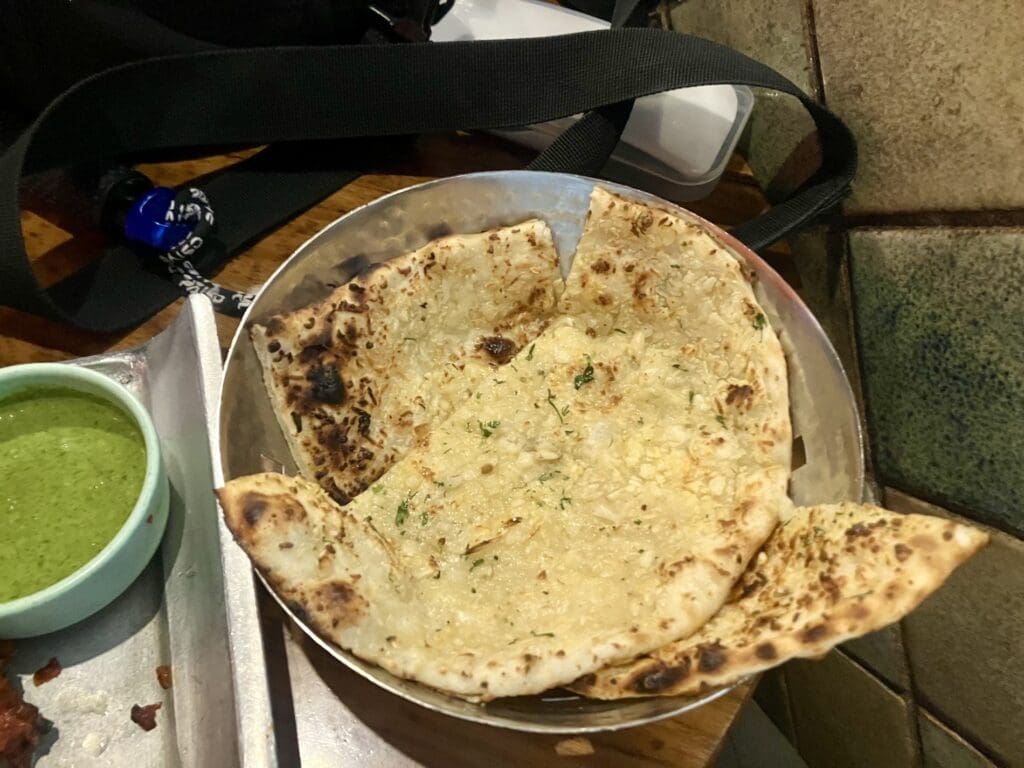 Naan with Garlic and Cheese