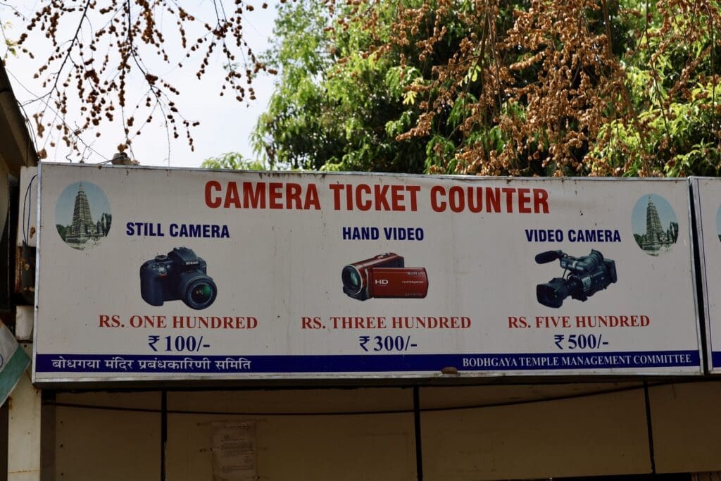 Mahabodhi Temple Camera Fees