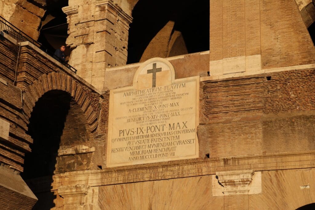 An Inscription Inside the Roman Colosseum Using the Name “Amphitheatrum Flavium”