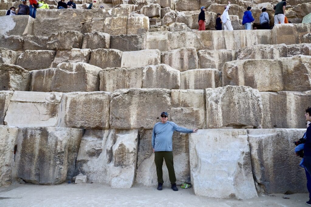 A Photo of Buzz at the Pyramids of Giza