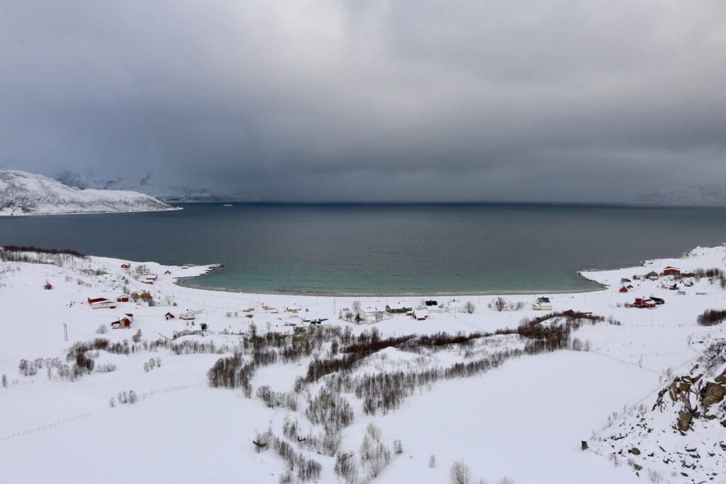 Incoming Storm Over a Fjord Near Tromsø