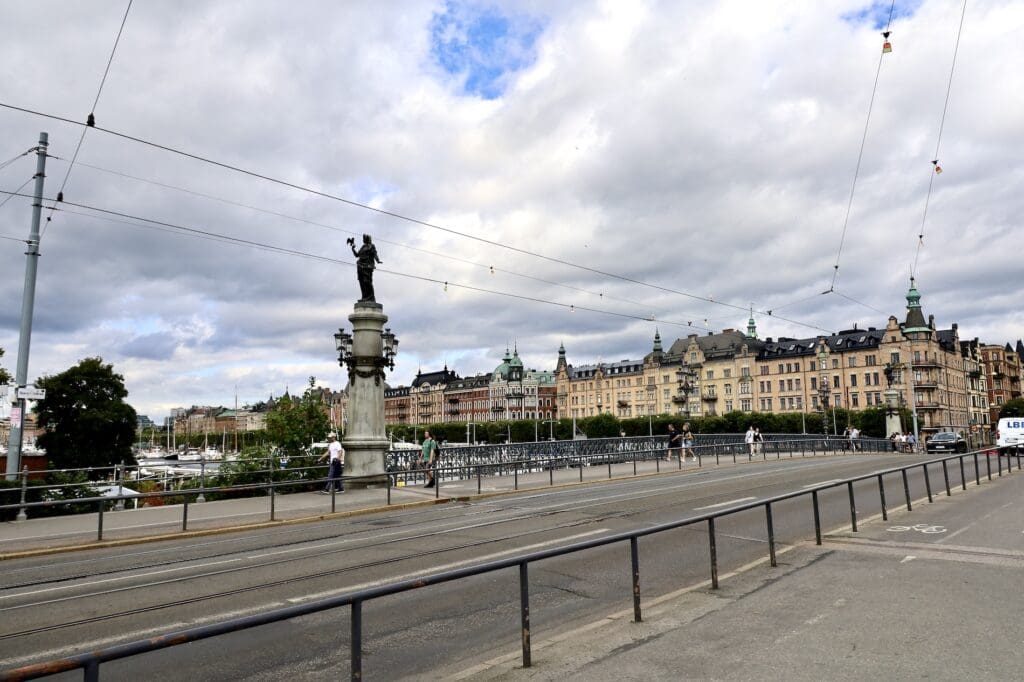 Djurgårdsbron Bridge and the Historic Buildings along Strandvägen