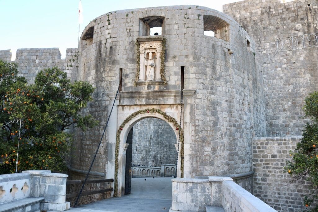 Pile Gate at the Western Entrance to Old Town Dubrovnik