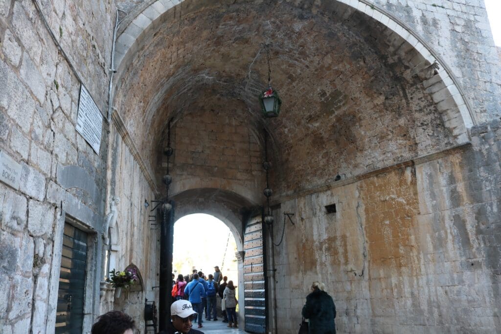 Passing Through Pile Gate into Old Town Dubrovnik