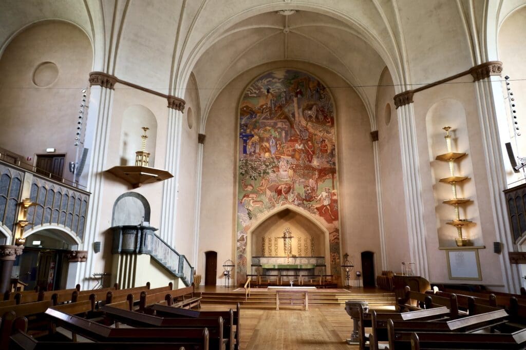 Inside Sofia Church on Södermalm