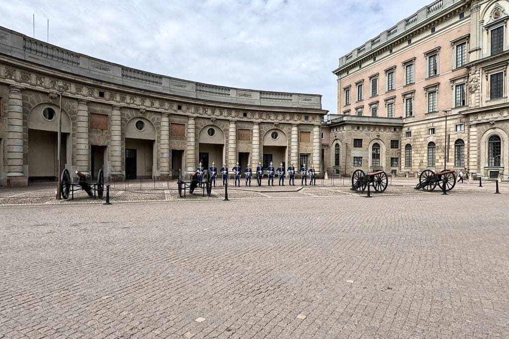 Palace Guards Outside Stockholm’s Royal Palace