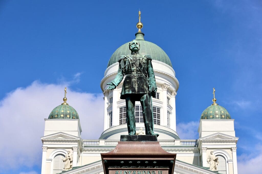 Helsinki Cathedral and the Statue of Alexander II
