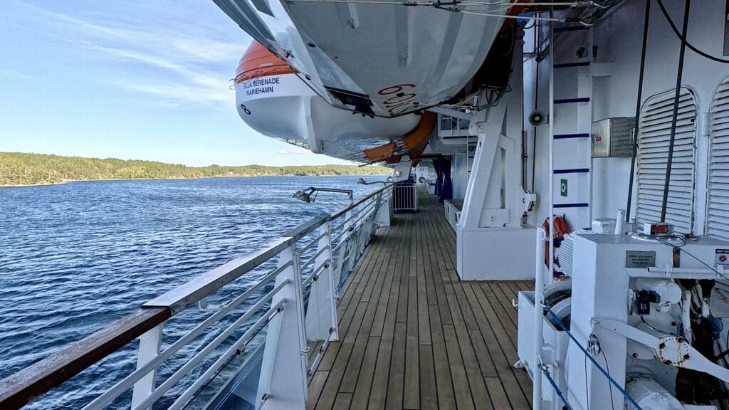 Exterior of Deck 5 on the Silja Serenade