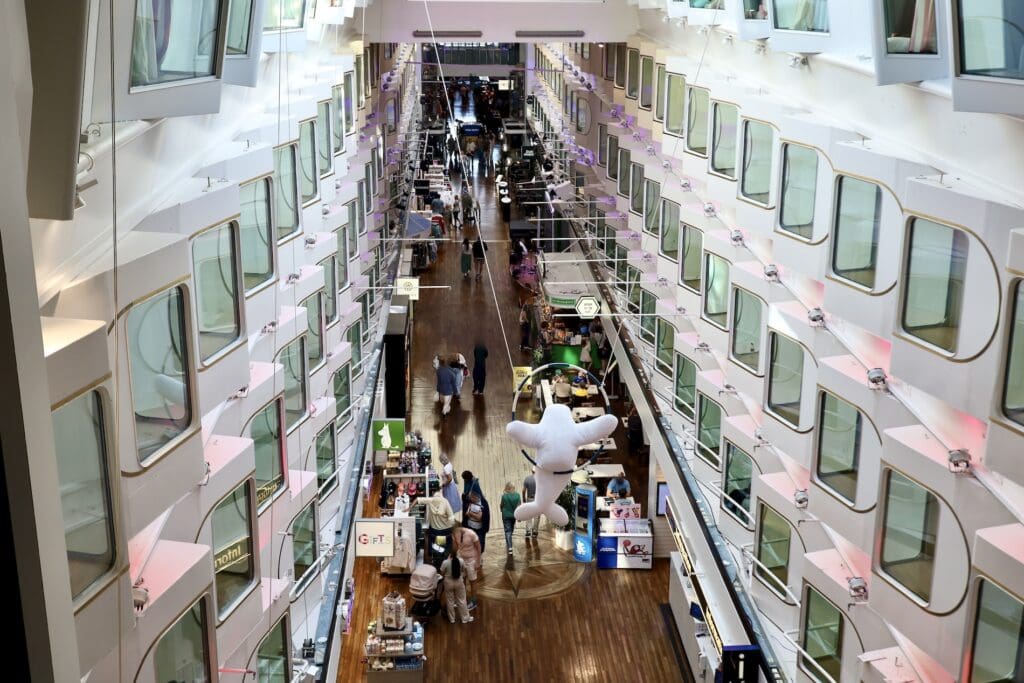 The Promenade (Deck 7) of the Tallink Silja Serenade