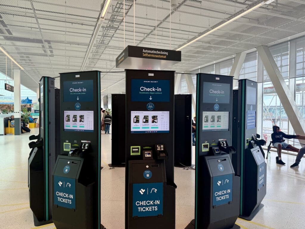Self Check-In Kiosks at Värtahamnen Terminal