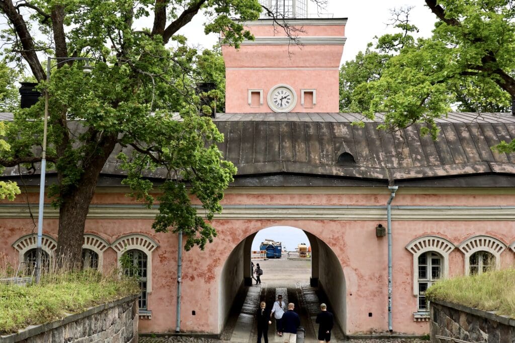 The Pink Jetty Barracks at Suomenlinna